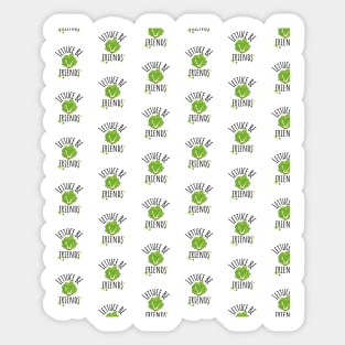 Lettuce Illustration Pattern Pink Veggie Friends Funny Saying Sticker